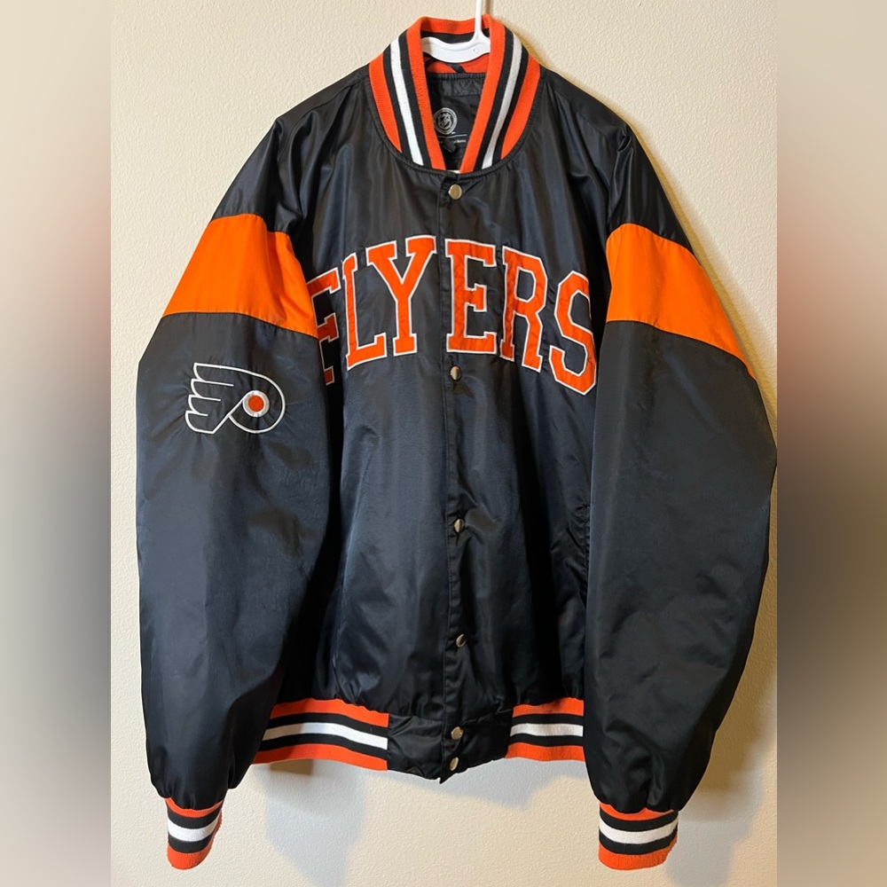 Vtg Philadelphia Flyers satin warmup coaches jacket
